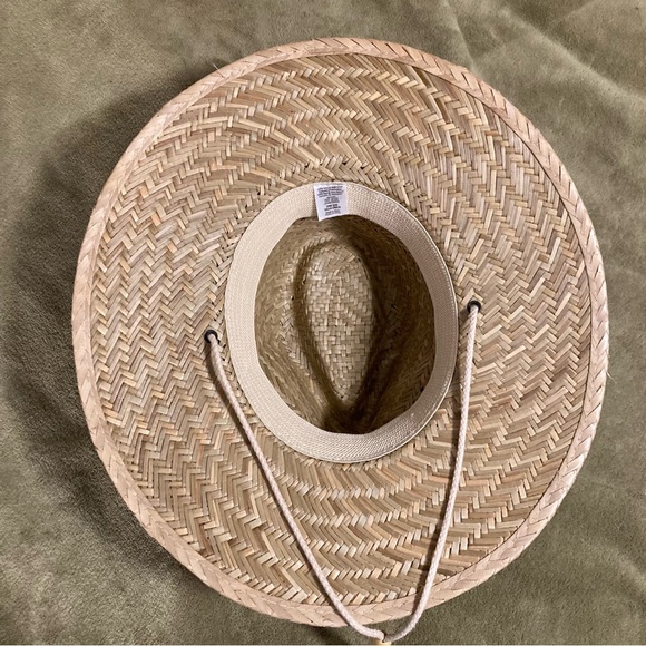 NWOT Vintage Unbranded Natural Rush Straw Sun Hat One Size - Picture 9 of 12